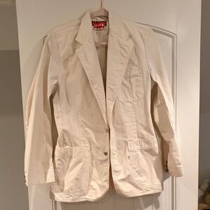 Vintage RARE Levi's Women's Cream Denim Blazer